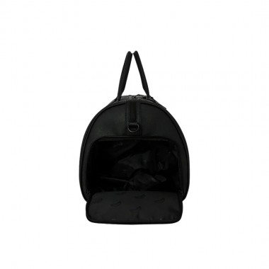 SPRAYGROUND BLACKED OUT EMBOSSED GOLD TOOTH DUFFLE BAG