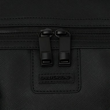 SPRAYGROUND BLACKED OUT EMBOSSED GOLD TOOTH DUFFLE BAG