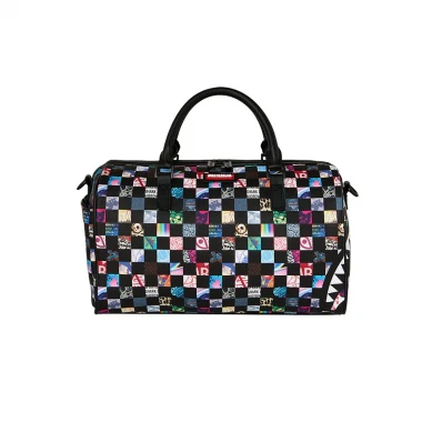 SPRAYGROUND CRAZY CHECK MINI DUFFLE BAG