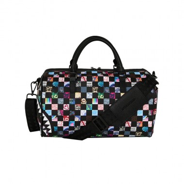 SPRAYGROUND CRAZY CHECK MINI DUFFLE BAG