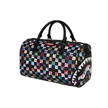 SPRAYGROUND CRAZY CHECK MINI DUFFLE BAG