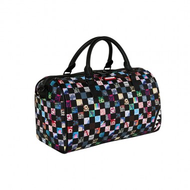 SPRAYGROUND CRAZY CHECK MINI DUFFLE BAG
