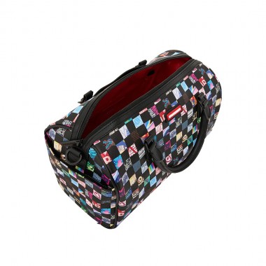 SPRAYGROUND CRAZY CHECK MINI DUFFLE BAG