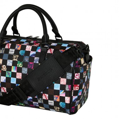 SPRAYGROUND CRAZY CHECK MINI DUFFLE BAG