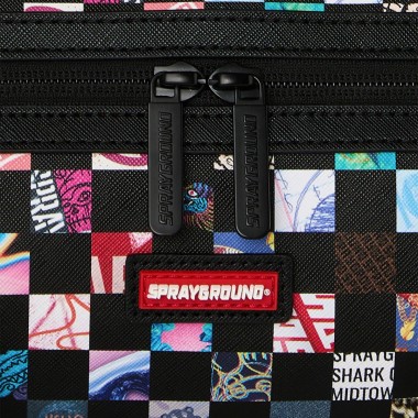 SPRAYGROUND CRAZY CHECK MINI DUFFLE BAG