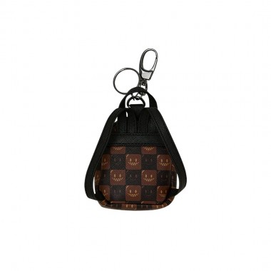 SPRAYGROUND SHARKS IN PARIS WTF BUBBLE BRN CH BACKPACK KEYCHAIN