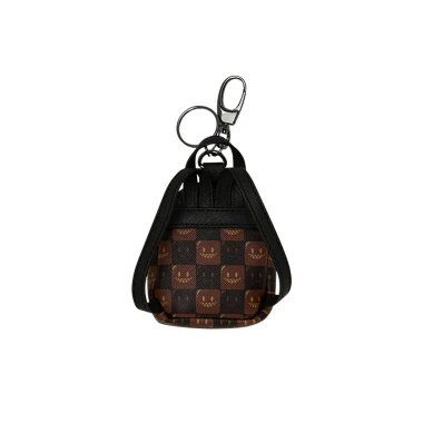 SPRAYGROUND SHARKS IN PARIS WTF BUBBLE BRN CH BACKPACK KEYCHAIN