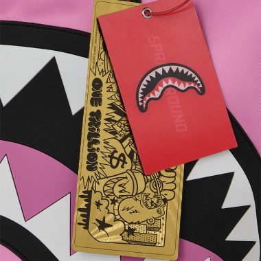 SPRAYGROUND SHARK CENTRAL COTTON CANDY SPLIT TOTE BAG