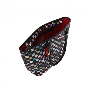 SPRAYGROUND CRAZY CHECK TOTE BAG