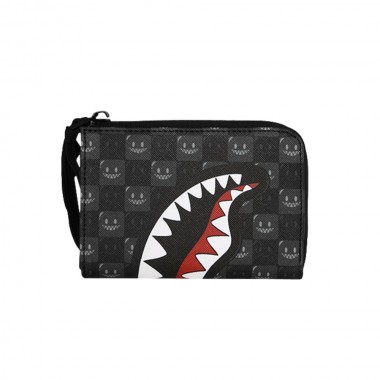 SPRAYGROUND SHARKS IN PARIS WTF BUBBLY BLACK CHECK WALLET