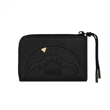 SPRAYGROUND BLACKED OUT EMBOSSED GOLD TOOTH WALLET