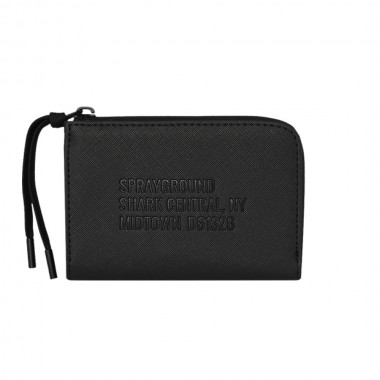 SPRAYGROUND BLACKED OUT EMBOSSED GOLD TOOTH WALLET