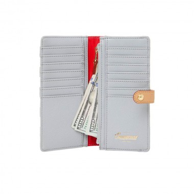 SPRAYGROUND EMBOSSED CREAM CHECK SINGLE FOLD WALLET