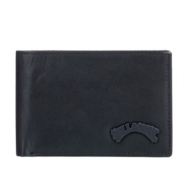 BILLABONG ARCH LEATHER TRI-FOLD WALLET BLACK