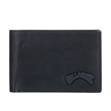 BILLABONG ARCH LEATHER TRI-FOLD WALLET BLACK