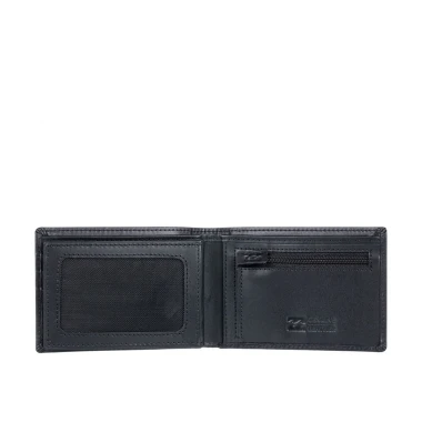 BILLABONG ARCH LEATHER TRI-FOLD WALLET BLACK
