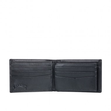 BILLABONG ARCH LEATHER TRI-FOLD WALLET BLACK