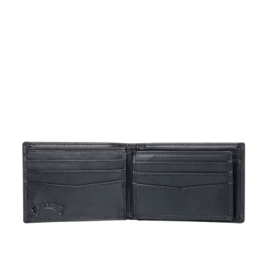 BILLABONG ARCH LEATHER TRI-FOLD WALLET BLACK