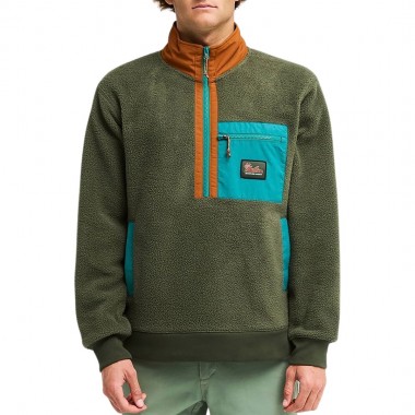BILLABONG BOUNDARY SHORE HALF ZIP FLEECE CARAMEL CAFE