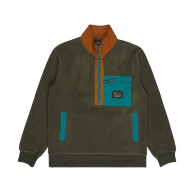 BILLABONG BOUNDARY SHORE HALF ZIP FLEECE CARAMEL CAFE