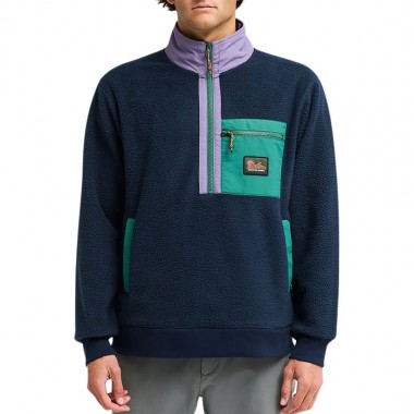 BILLABONG BOUNDARY SHORE HALF ZIP FLEECE GRAPE LEAF