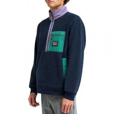 BILLABONG BOUNDARY SHORE HALF ZIP FLEECE GRAPE LEAF