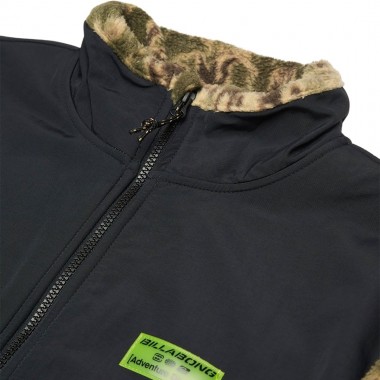 BILLABONG BOUNDARY RE-ISSUE HALF ZIP FLEECE BLACK