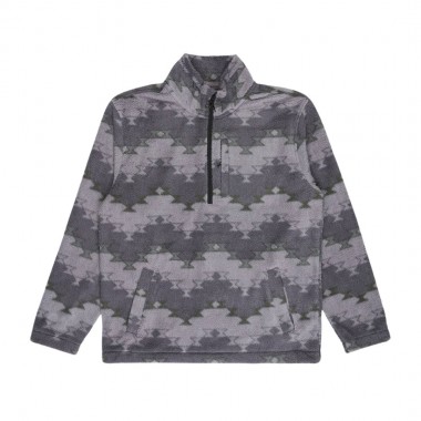 BILLABONG BOUNDARY MOCK NECK HALF ZIP FLEECE PEWTER