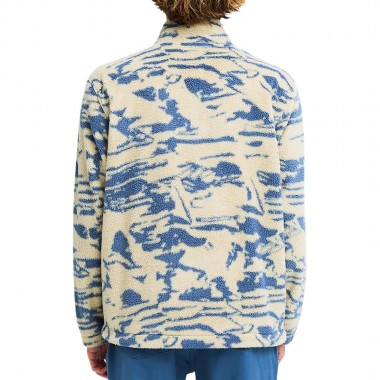 BILLABONG BOUNDARY MOCK NECK HALF ZIP FLEECE SAND KHAKI