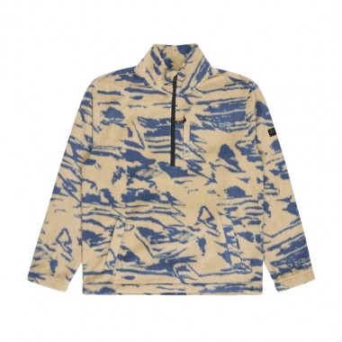 BILLABONG BOUNDARY MOCK NECK HALF ZIP FLEECE SAND KHAKI