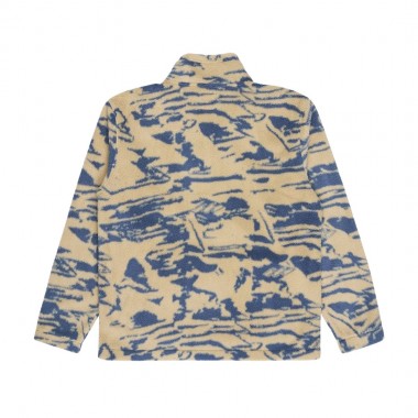BILLABONG BOUNDARY MOCK NECK HALF ZIP FLEECE SAND KHAKI