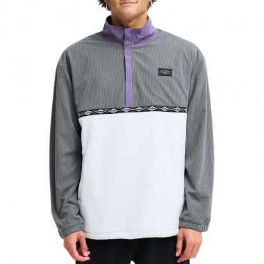 BILLABONG SPACE LOBSTER HALF ZIP SWEATER GRAPE LEAF