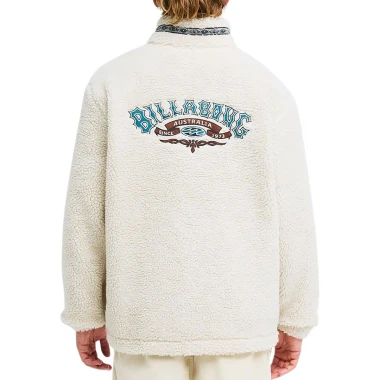 BILLABONG TOMBSTONE HALF ZIP MOCK NECK FLEECE OATMEAL