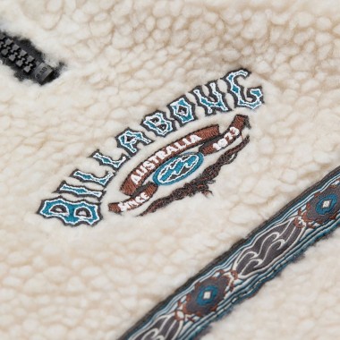 BILLABONG TOMBSTONE HALF ZIP MOCK NECK FLEECE OATMEAL