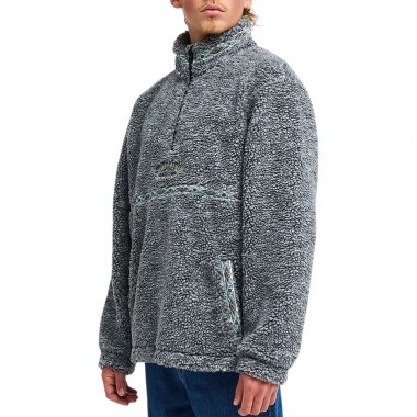 BILLABONG TOMBSTONE HALF ZIP MOCK NECK FLEECE RAVEN