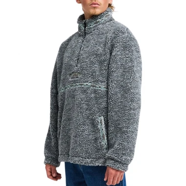 BILLABONG TOMBSTONE HALF ZIP MOCK NECK FLEECE RAVEN