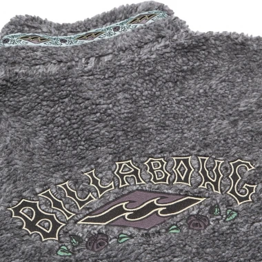 BILLABONG TOMBSTONE HALF ZIP MOCK NECK FLEECE RAVEN