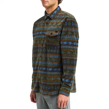 BILLABONG FURNACE POLAR FLEECE LS SHIRT RAVEN