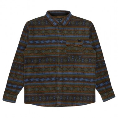 BILLABONG FURNACE POLAR FLEECE LS SHIRT RAVEN