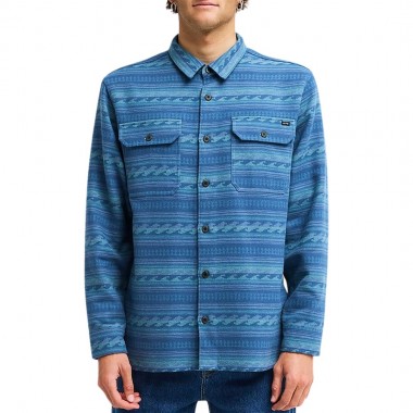BILLABONG OFFSHORE JACQUARD FLANNEL LS SHIRT REAL TEAL