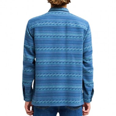 BILLABONG OFFSHORE JACQUARD FLANNEL LS SHIRT REAL TEAL