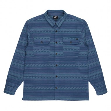 BILLABONG OFFSHORE JACQUARD FLANNEL LS SHIRT REAL TEAL