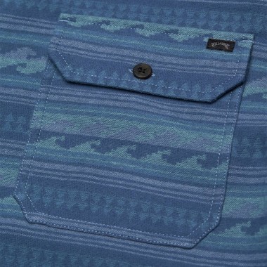 BILLABONG OFFSHORE JACQUARD FLANNEL LS SHIRT REAL TEAL