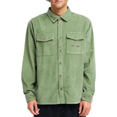 BILLABONG BONG DAYS CORDUROY LS SHIRT HEDGE GREEN