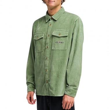 BILLABONG BONG DAYS CORDUROY LS SHIRT HEDGE GREEN