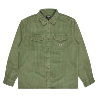 BILLABONG BONG DAYS CORDUROY LS SHIRT HEDGE GREEN