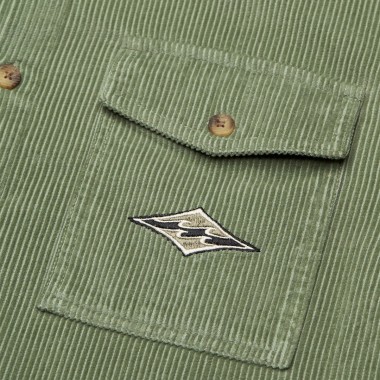 BILLABONG BONG DAYS CORDUROY LS SHIRT HEDGE GREEN
