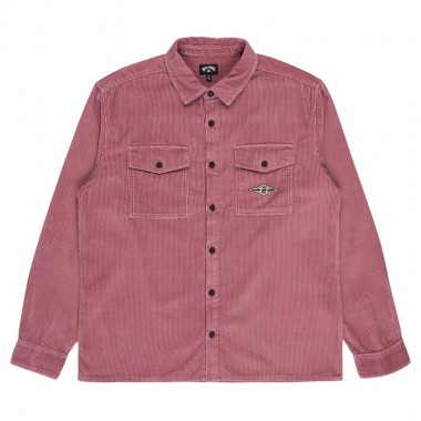 BILLABONG BONG DAYS CORDUROY LS SHIRT RED DAHLIA