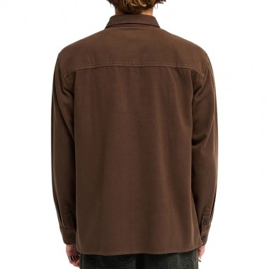 BILLABONG DEL MAR FLANNEL LS SHIRT DARK CEDAR