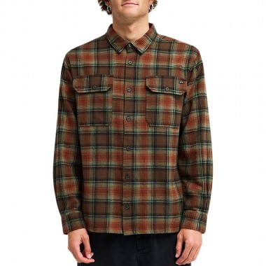 BILLABONG OFFSHORE FLANNEL LS SHIRT DARK CEDAR